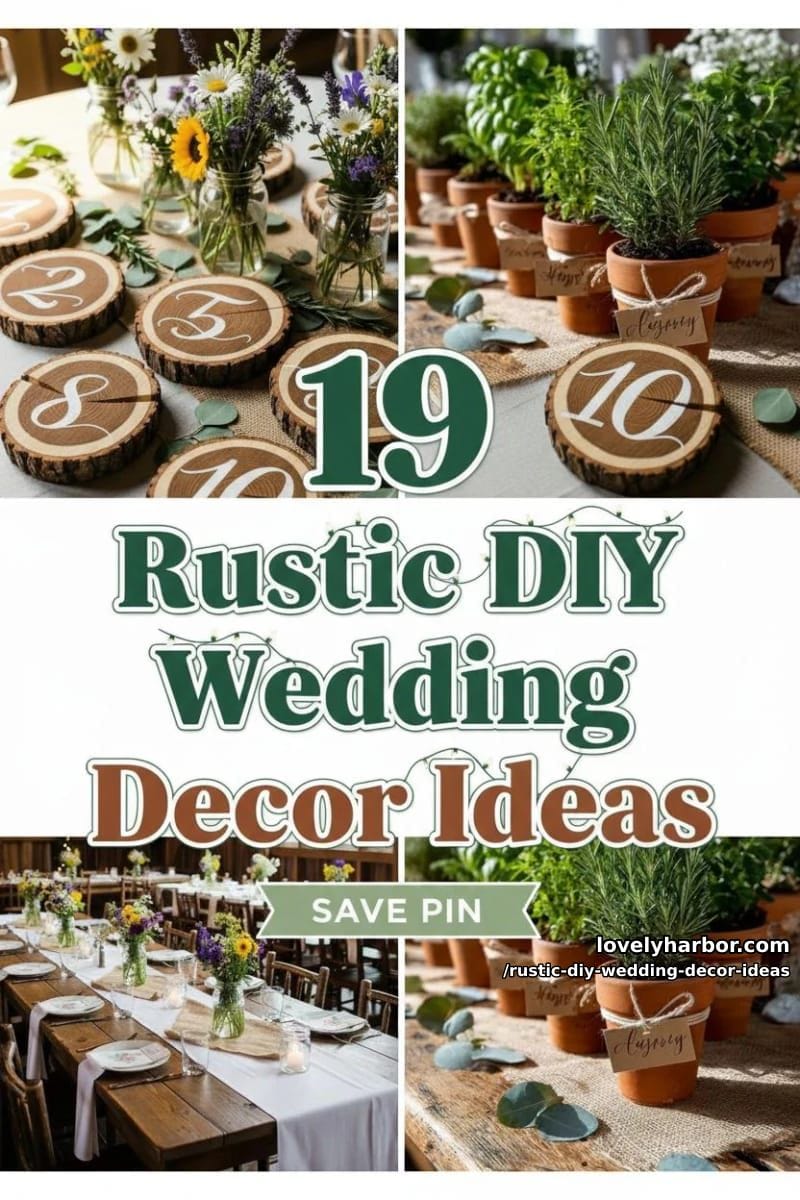 19 Rustic DIY Wedding Decor Ideas with Dreamy Vibes 42 rustic diy wedding decor ideas - Collage 41