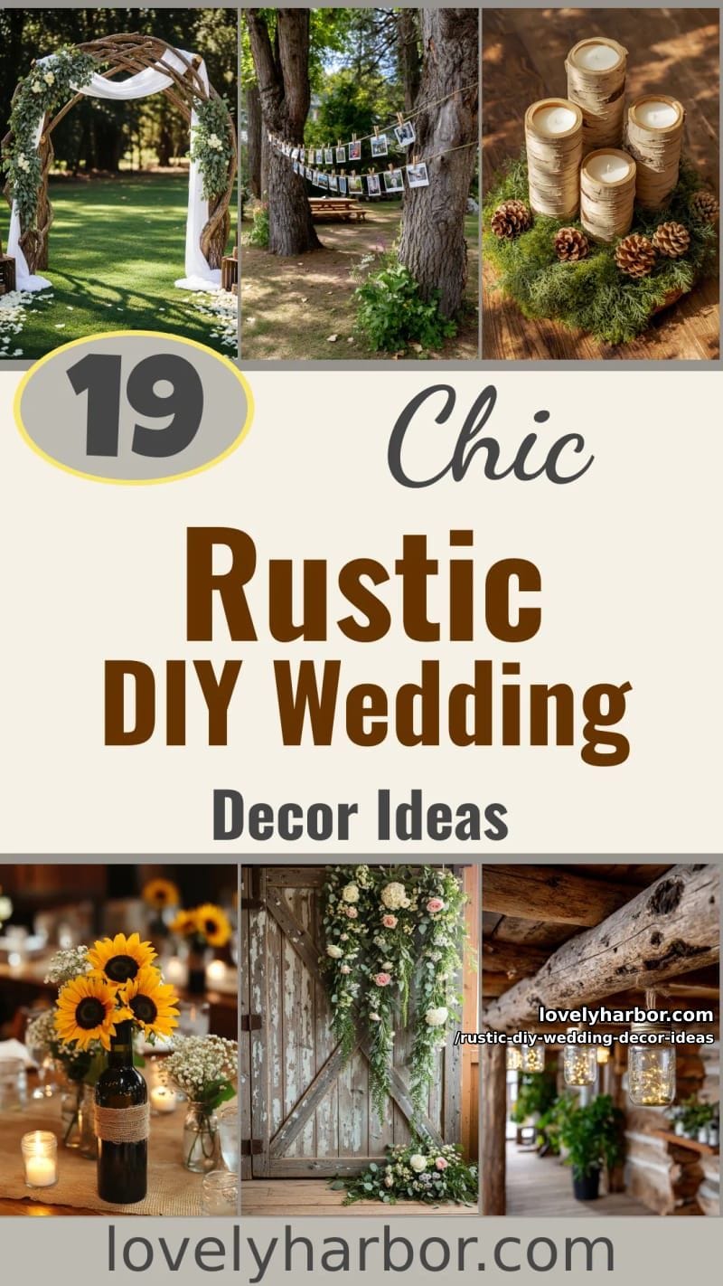 19 Rustic DIY Wedding Decor Ideas with Dreamy Vibes 52 rustic diy wedding decor ideas - Collage 51