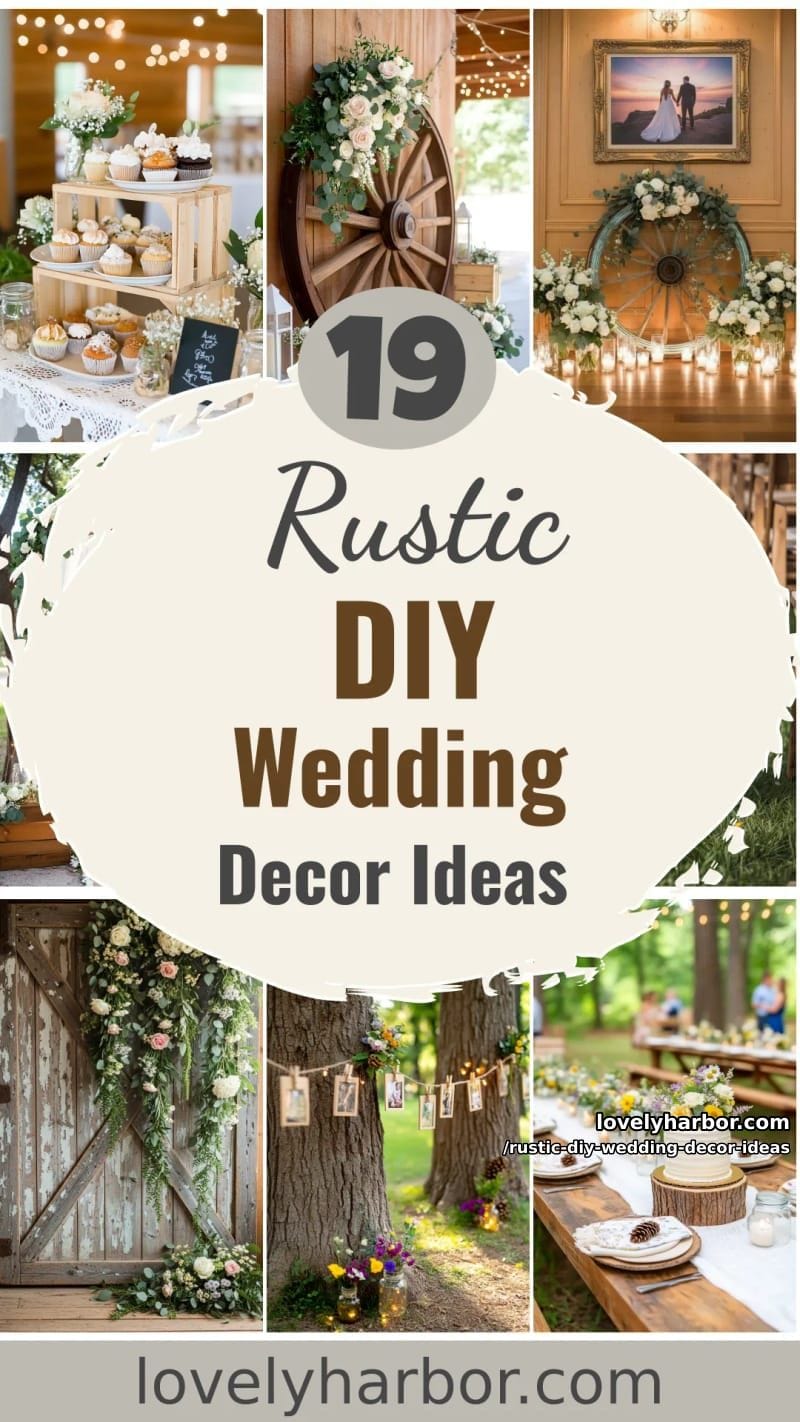 19 Rustic DIY Wedding Decor Ideas with Dreamy Vibes 55 rustic diy wedding decor ideas - Collage 54