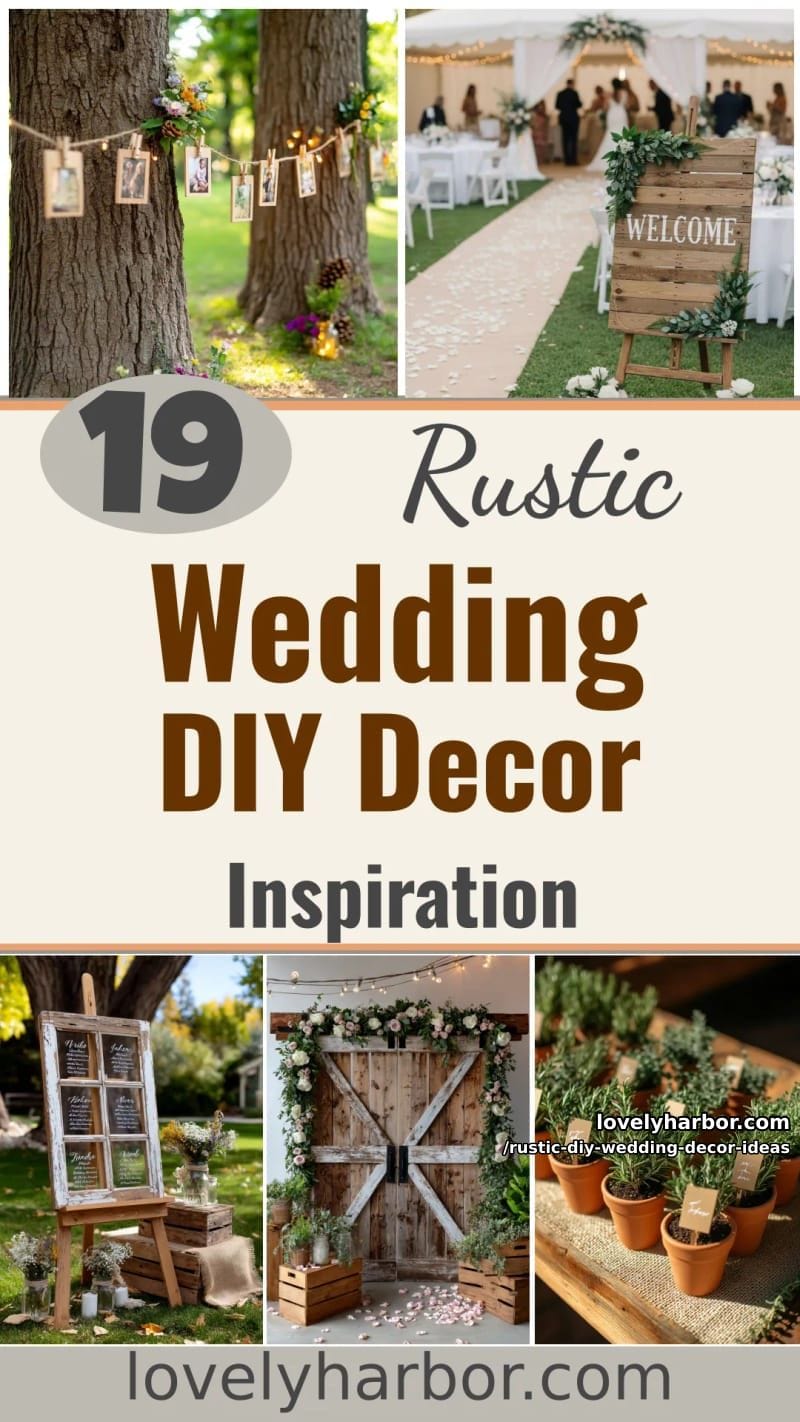 19 Rustic DIY Wedding Decor Ideas with Dreamy Vibes 58 rustic diy wedding decor ideas - Collage 57