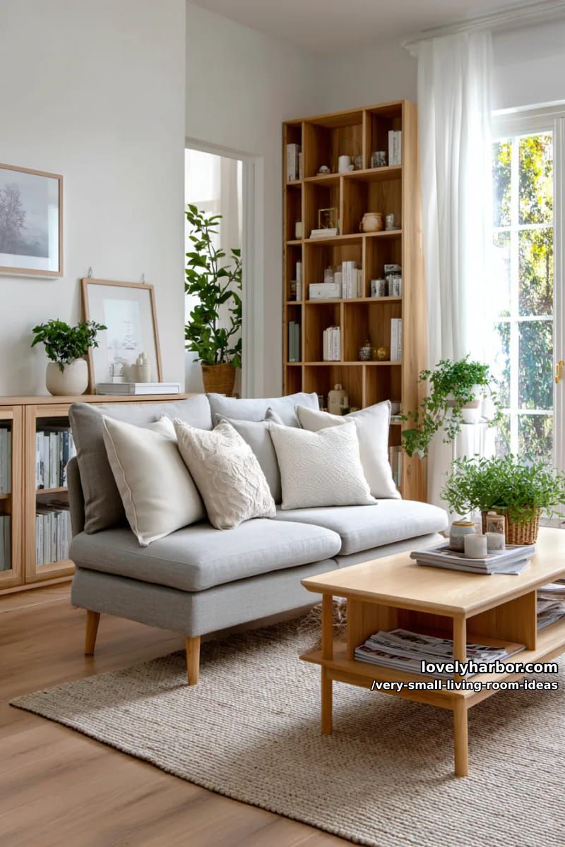 scandinavian-inspired light wood furniture with built-in storage compartments 1