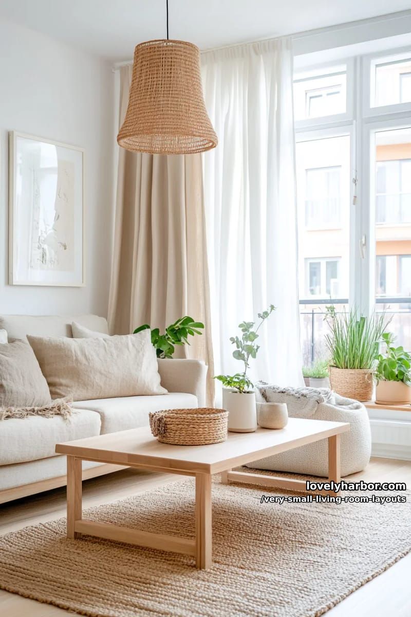 scandinavian layout with pale woods and layered neutral textiles 1