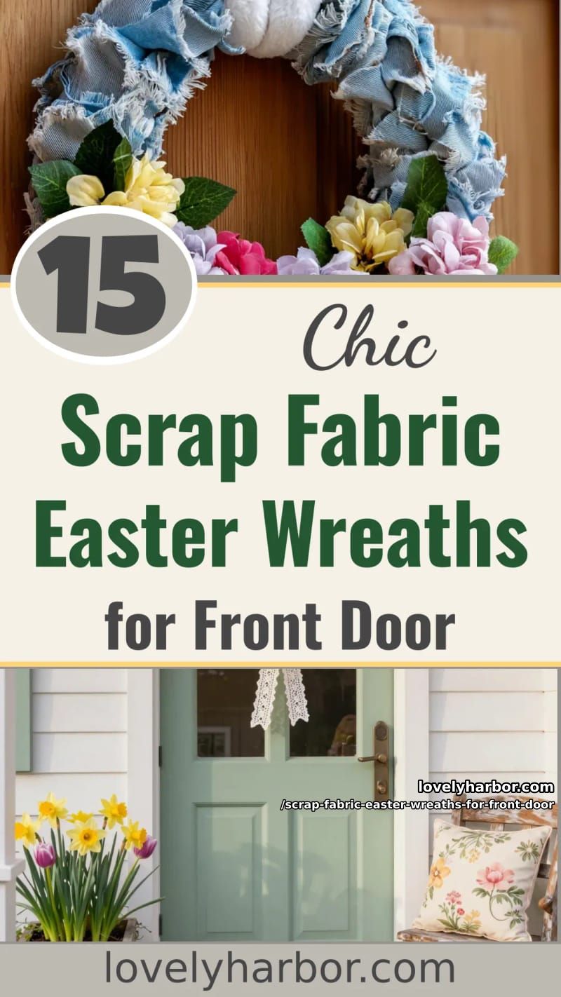 15 Scrap Fabric Easter Wreath For Front Door Designs You Must Try 47 scrap fabric easter wreaths for front door - Collage 46