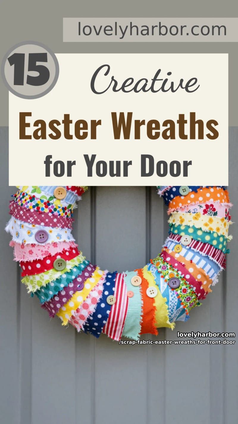 15 Scrap Fabric Easter Wreath For Front Door Designs You Must Try 48 scrap fabric easter wreaths for front door - Collage 47