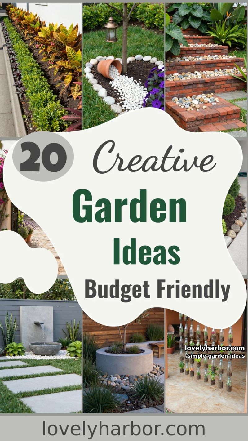 20 Inspiring Simple Garden Ideas on a Budget 37 simple garden ideas - Collage 36