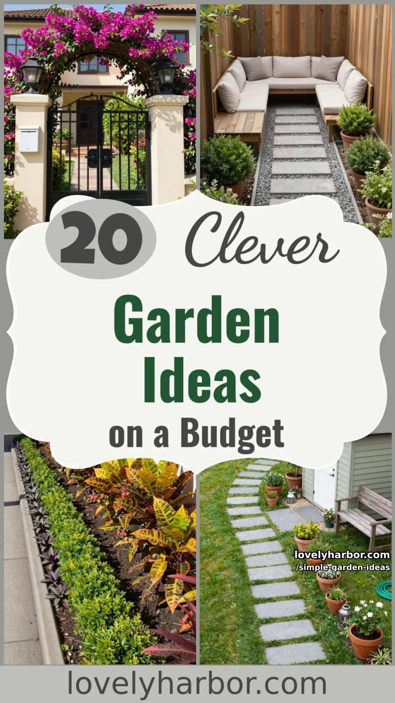20 Inspiring Simple Garden Ideas on a Budget 40 simple garden ideas - Collage 39