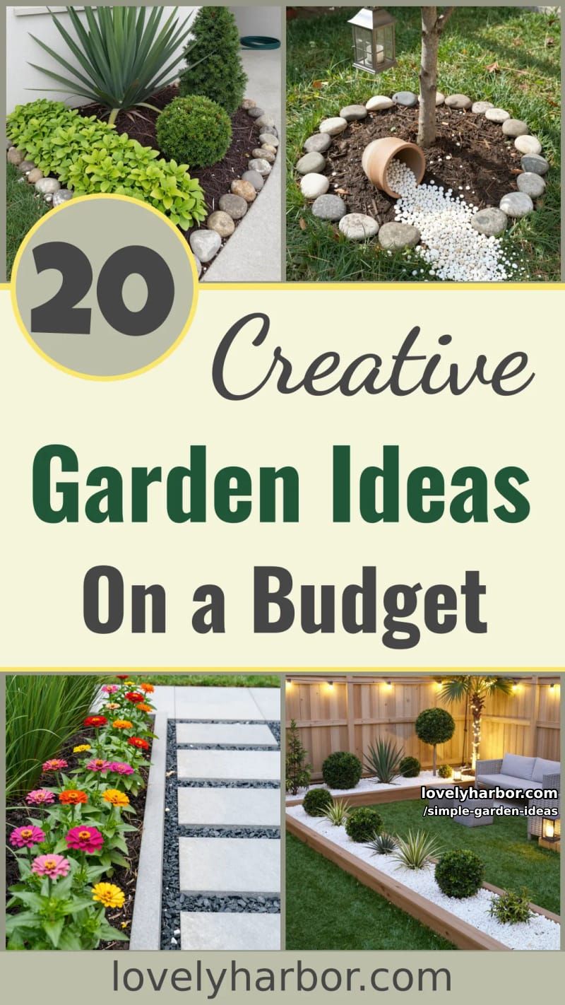 20 Inspiring Simple Garden Ideas on a Budget 43 simple garden ideas - Collage 42