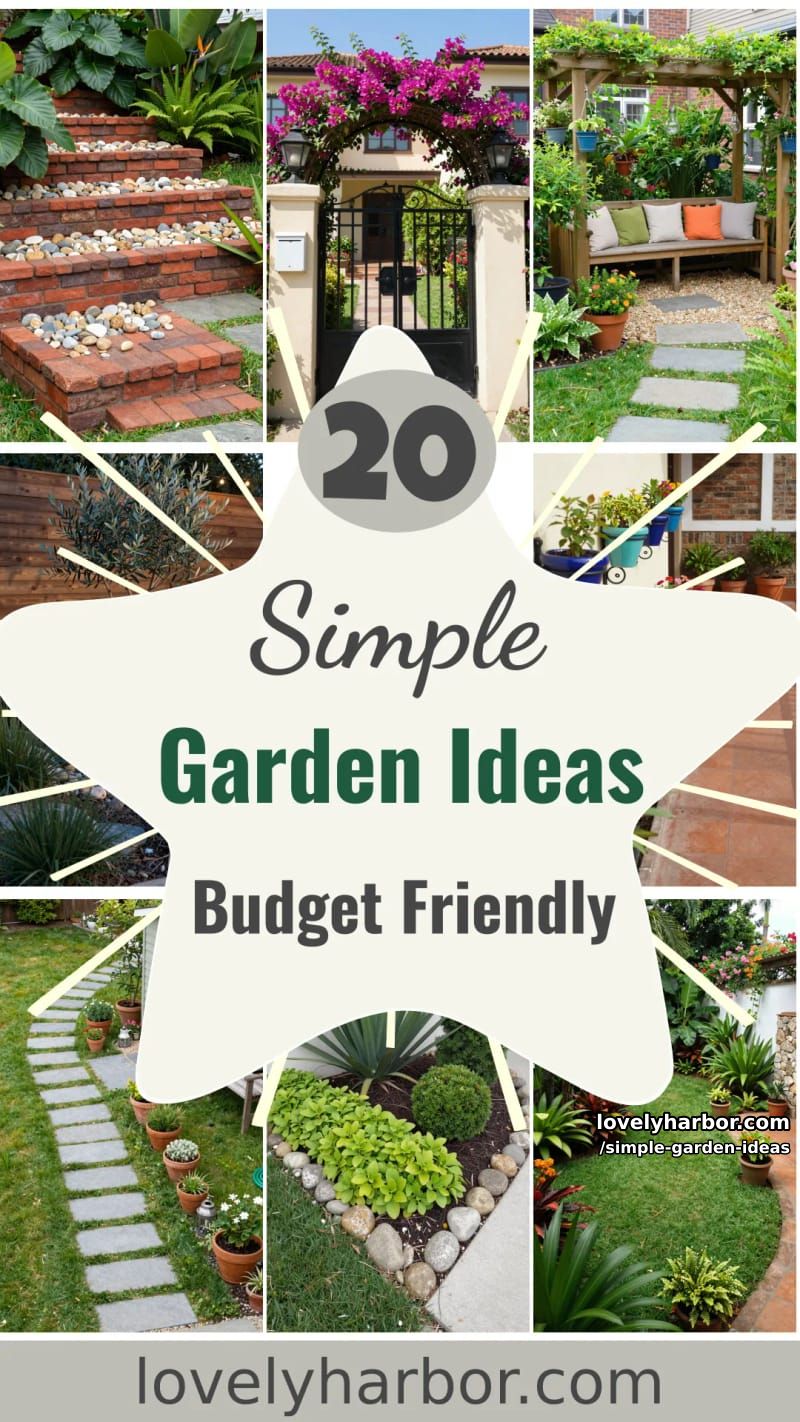20 Inspiring Simple Garden Ideas on a Budget 44 simple garden ideas - Collage 43