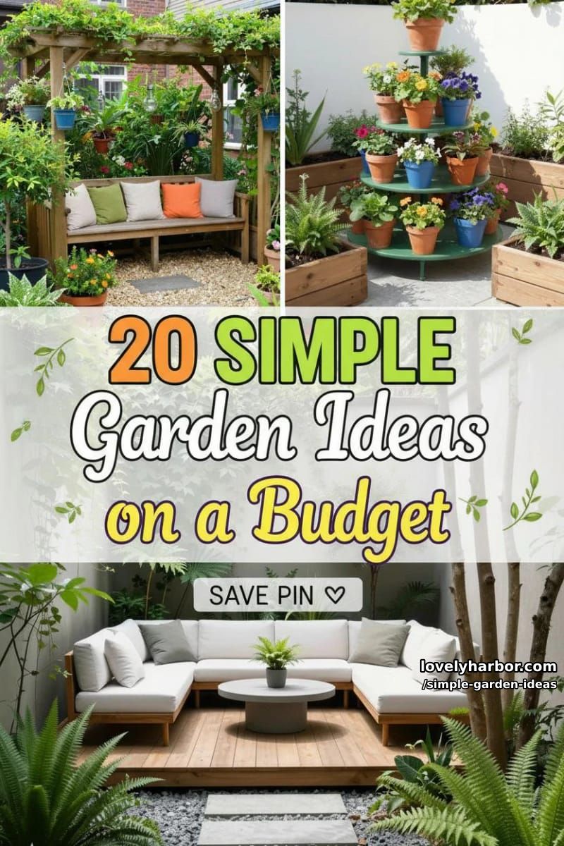 20 Inspiring Simple Garden Ideas on a Budget 48 simple garden ideas - Collage 47
