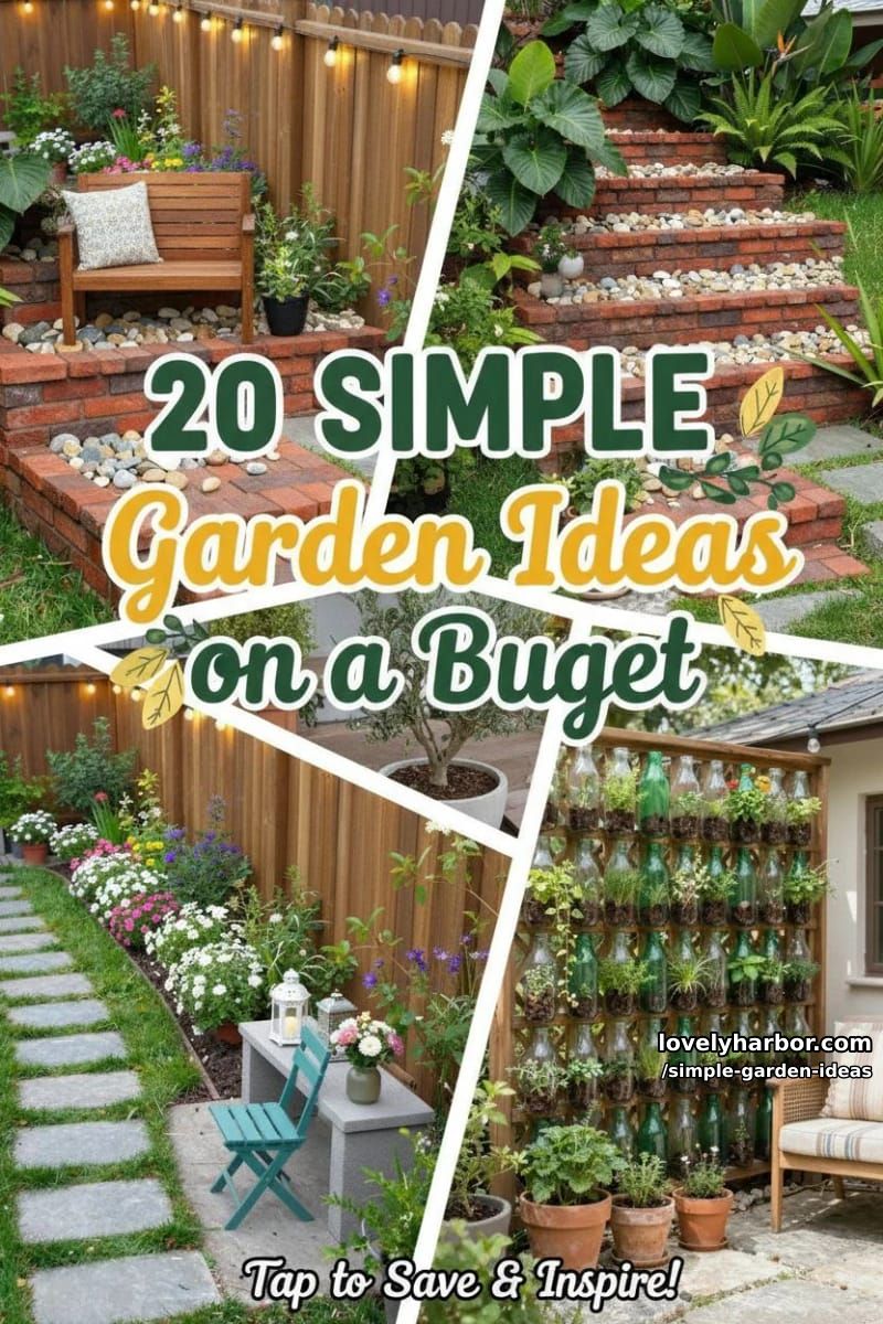 20 Inspiring Simple Garden Ideas on a Budget 49 simple garden ideas - Collage 48