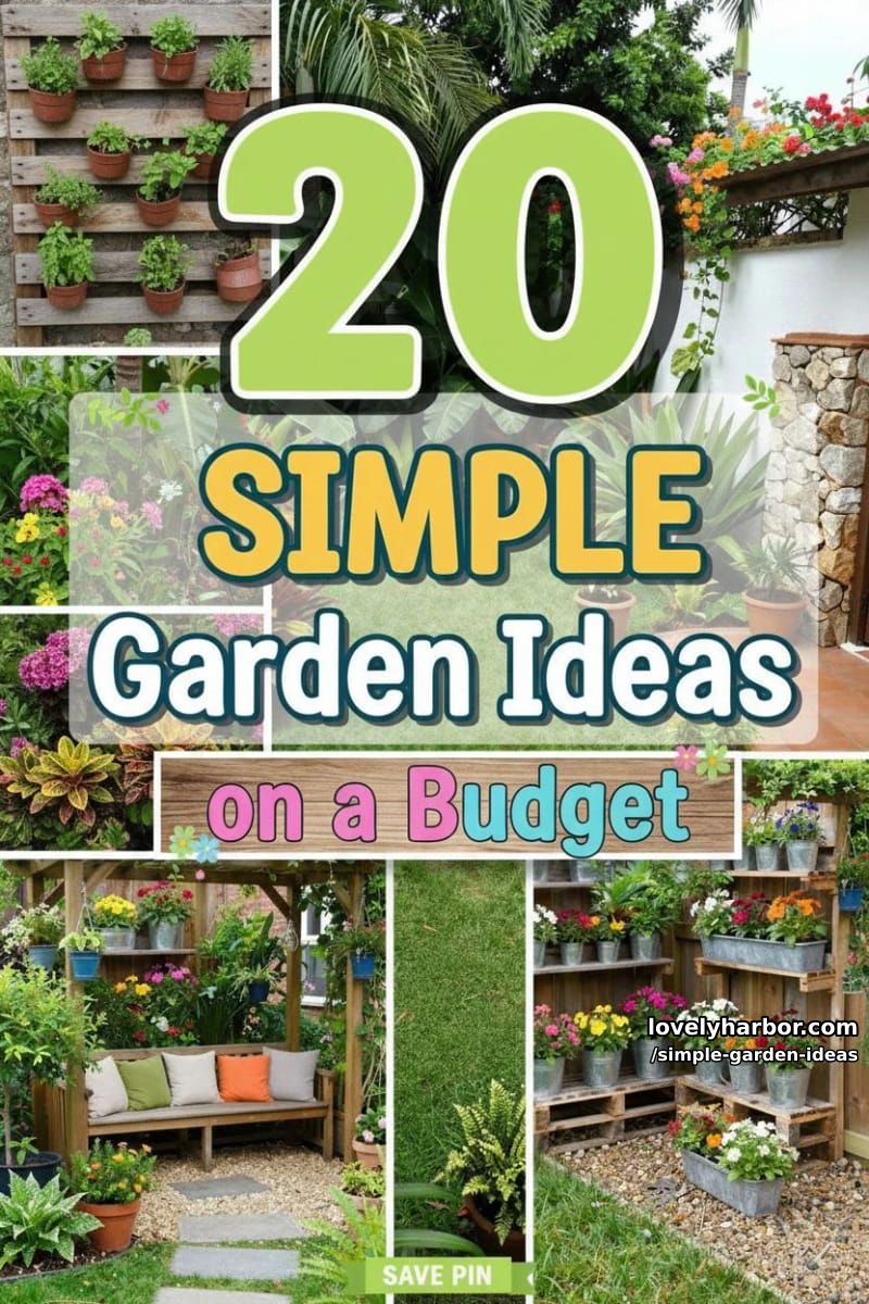 20 Inspiring Simple Garden Ideas on a Budget 51 simple garden ideas - Collage 50