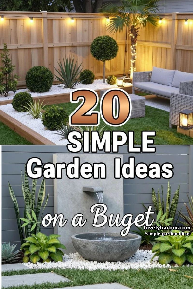 20 Inspiring Simple Garden Ideas on a Budget 56 simple garden ideas - Collage 55