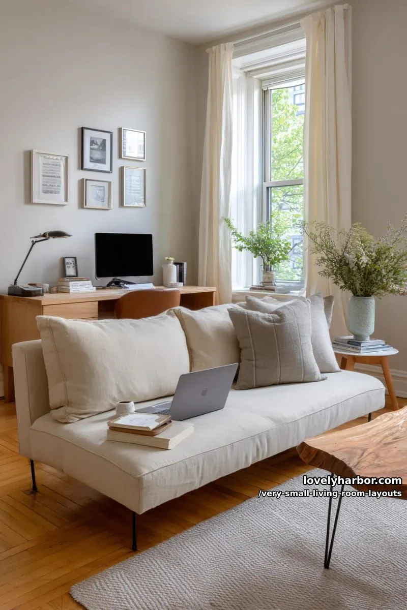 slimline console table behind sofa for workspace or display 1
