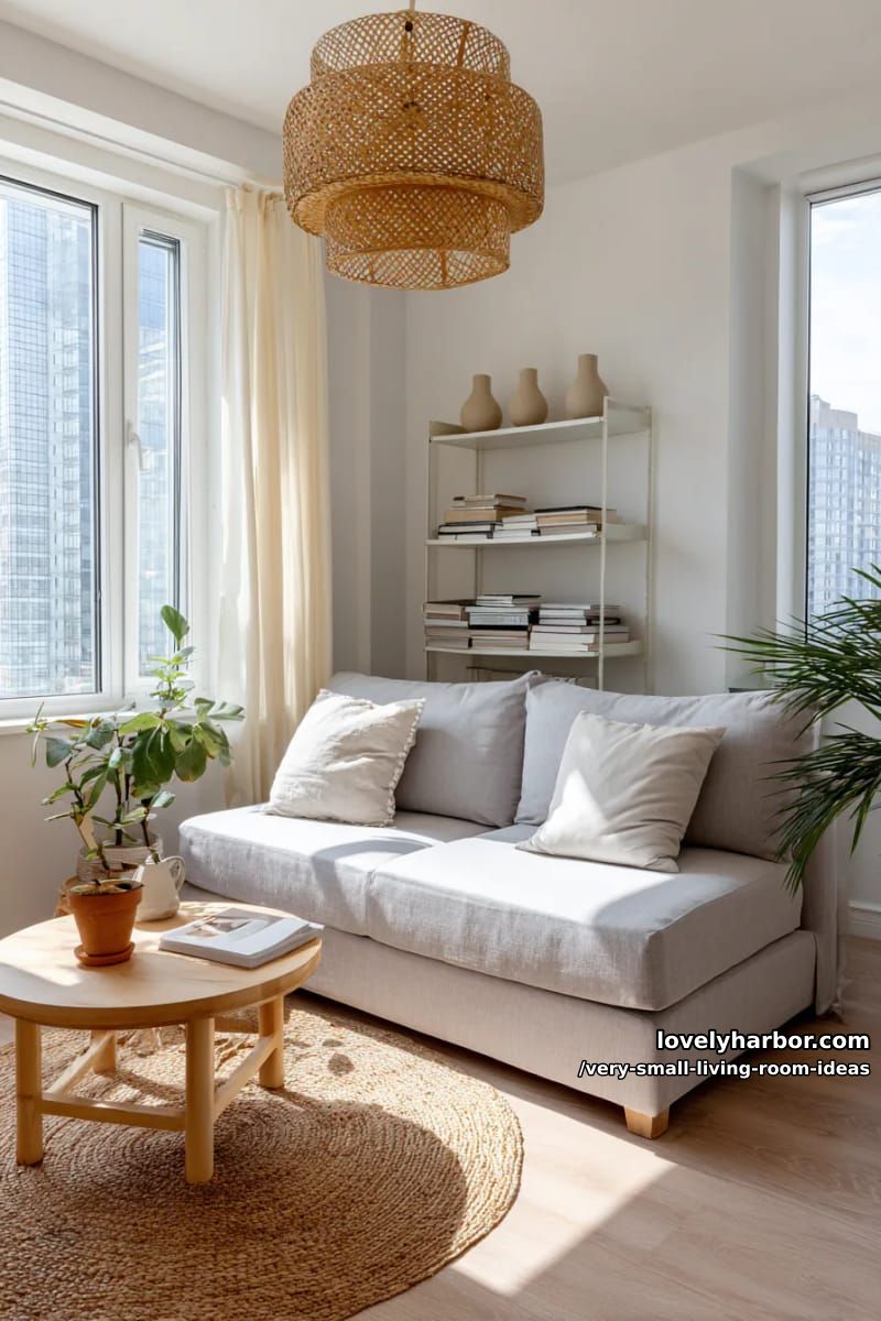 statement pendant or rattan light fixture for vertical interest 1