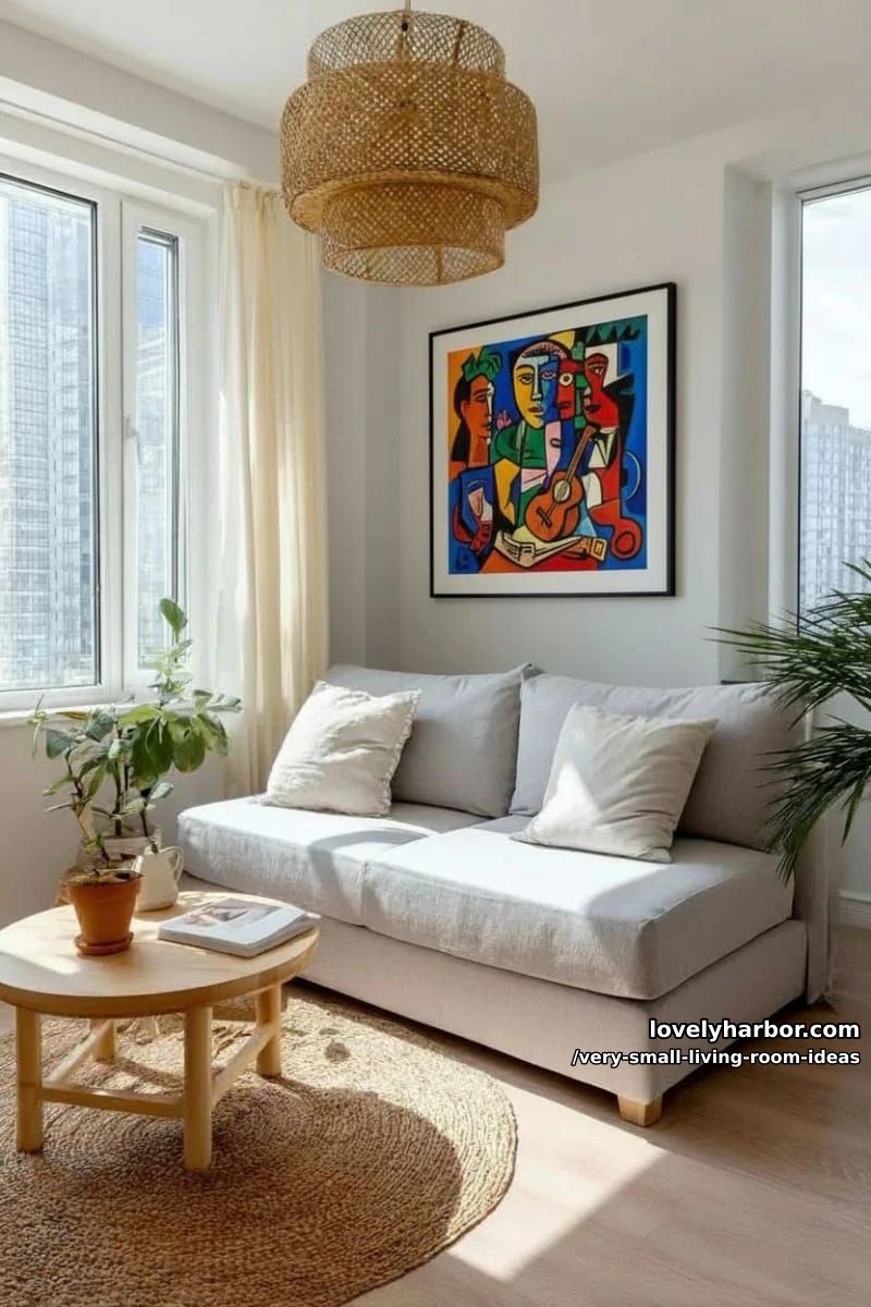 statement pendant or rattan light fixture for vertical interest 1