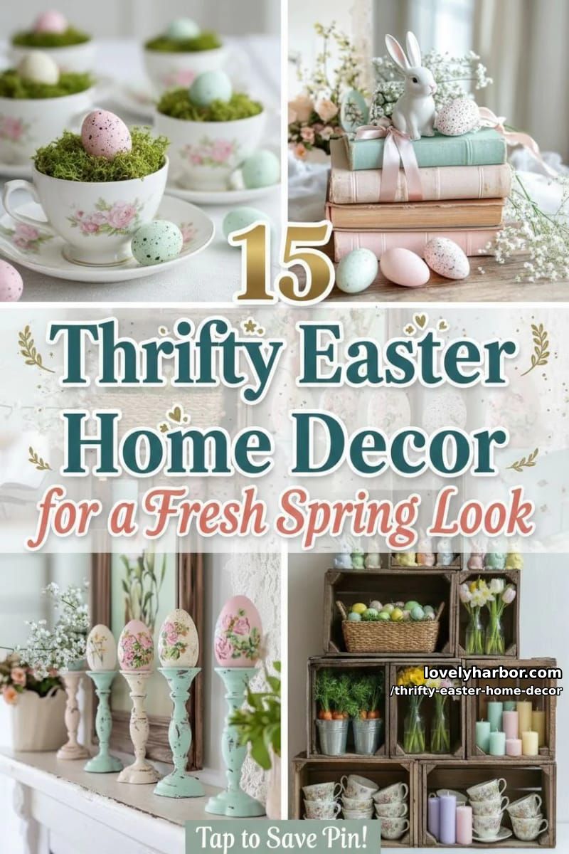 15 Thrifty Easter Home Decor Finds For a Fresh Spring Look 38 thrifty easter home decor - Collage 37