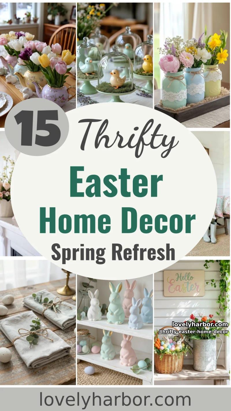 15 Thrifty Easter Home Decor Finds For a Fresh Spring Look 42 thrifty easter home decor - Collage 41