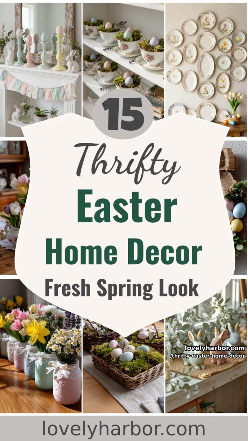 15 Thrifty Easter Home Decor Finds For a Fresh Spring Look 43 thrifty easter home decor - Collage 42