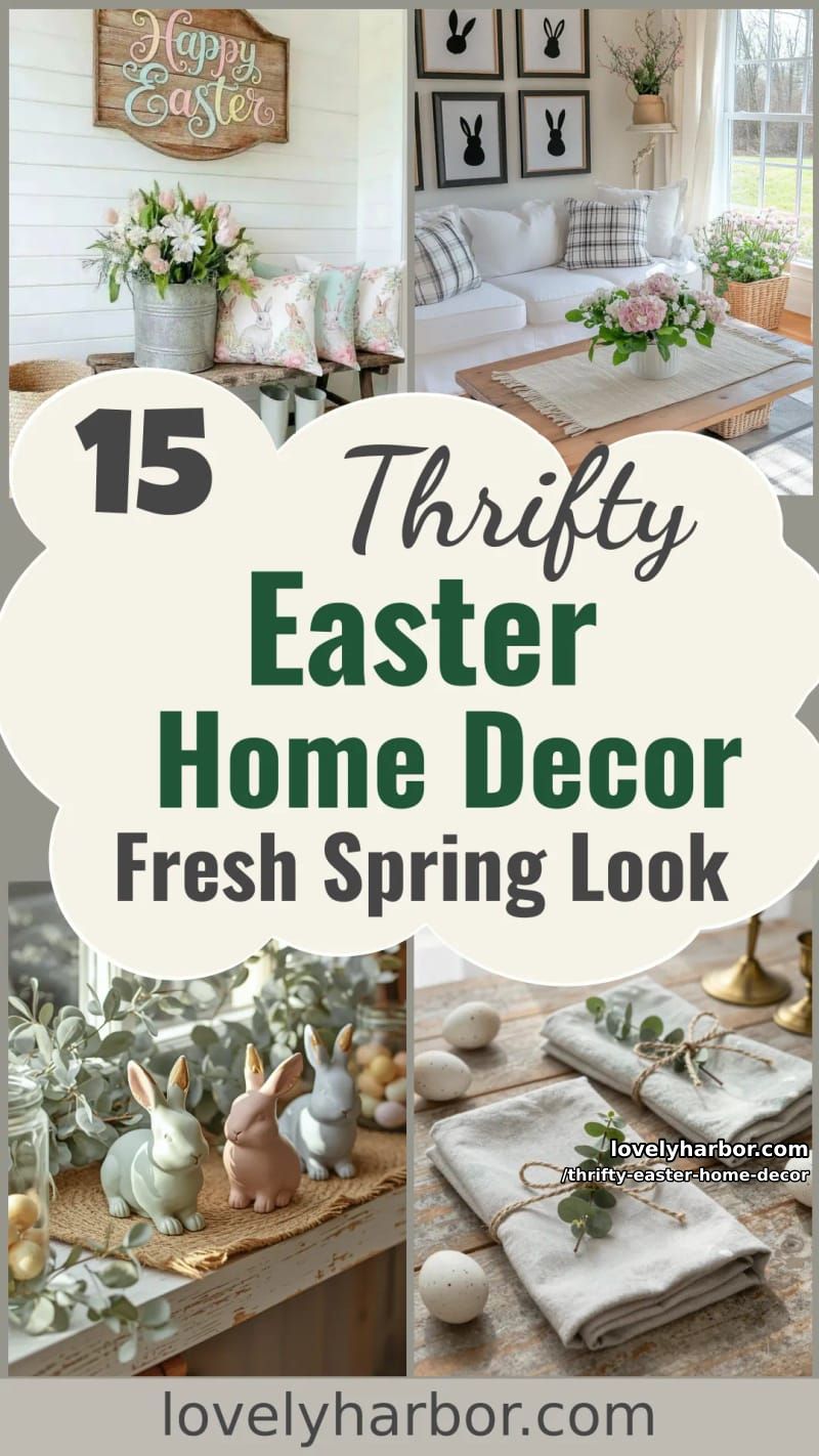 15 Thrifty Easter Home Decor Finds For a Fresh Spring Look 44 thrifty easter home decor - Collage 43