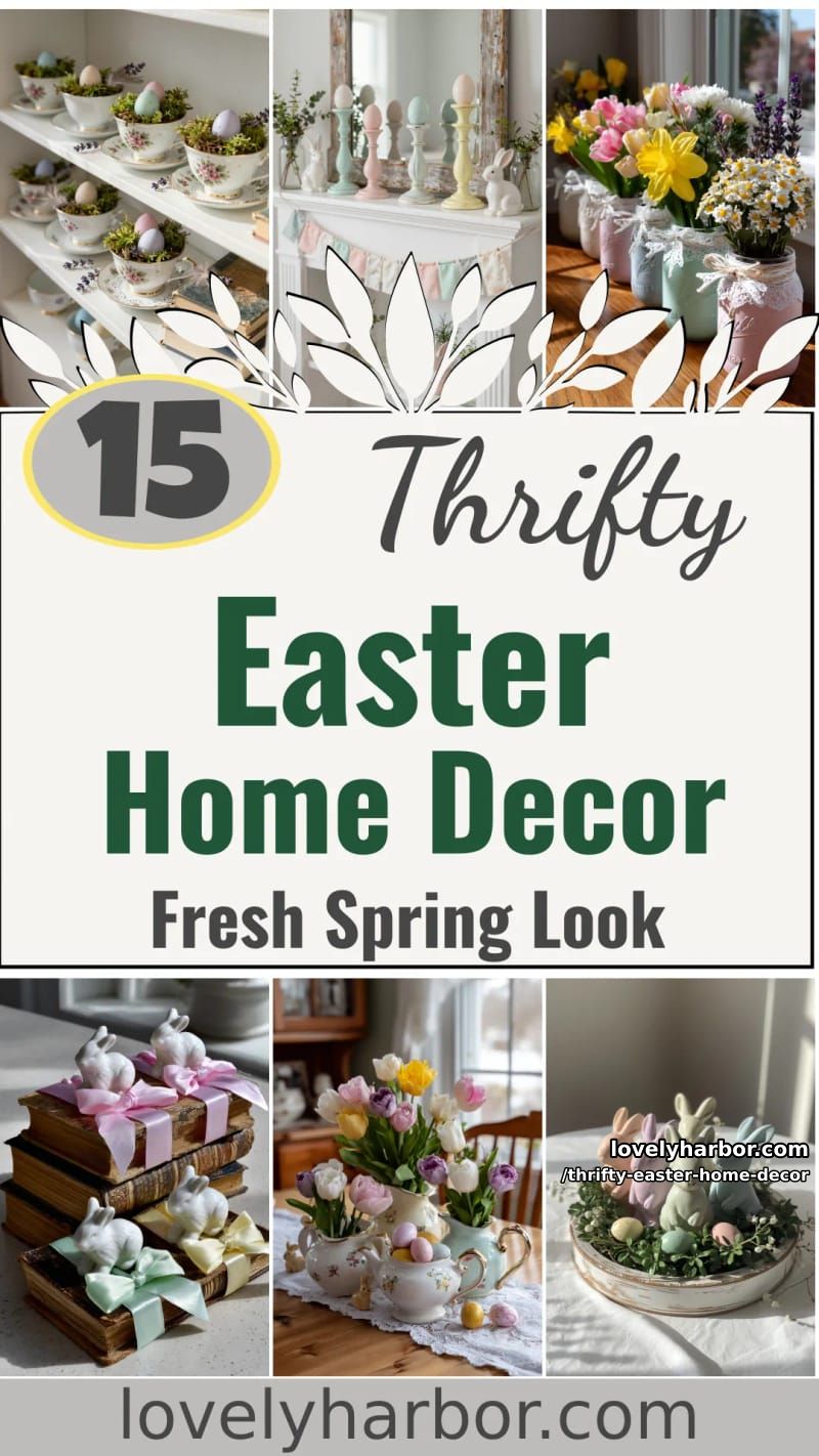 15 Thrifty Easter Home Decor Finds For a Fresh Spring Look 45 thrifty easter home decor - Collage 44