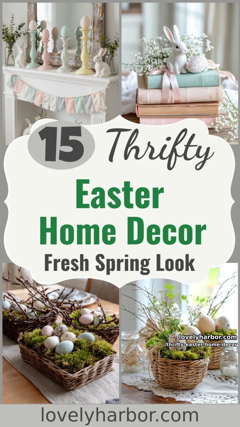 15 Thrifty Easter Home Decor Finds For a Fresh Spring Look 46 thrifty easter home decor - Collage 45
