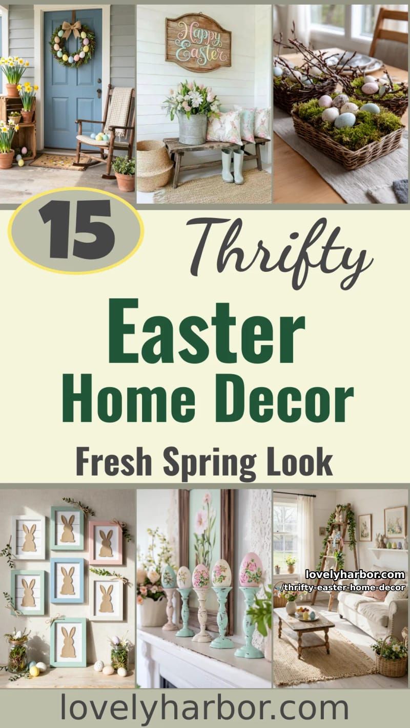 15 Thrifty Easter Home Decor Finds For a Fresh Spring Look 47 thrifty easter home decor - Collage 46