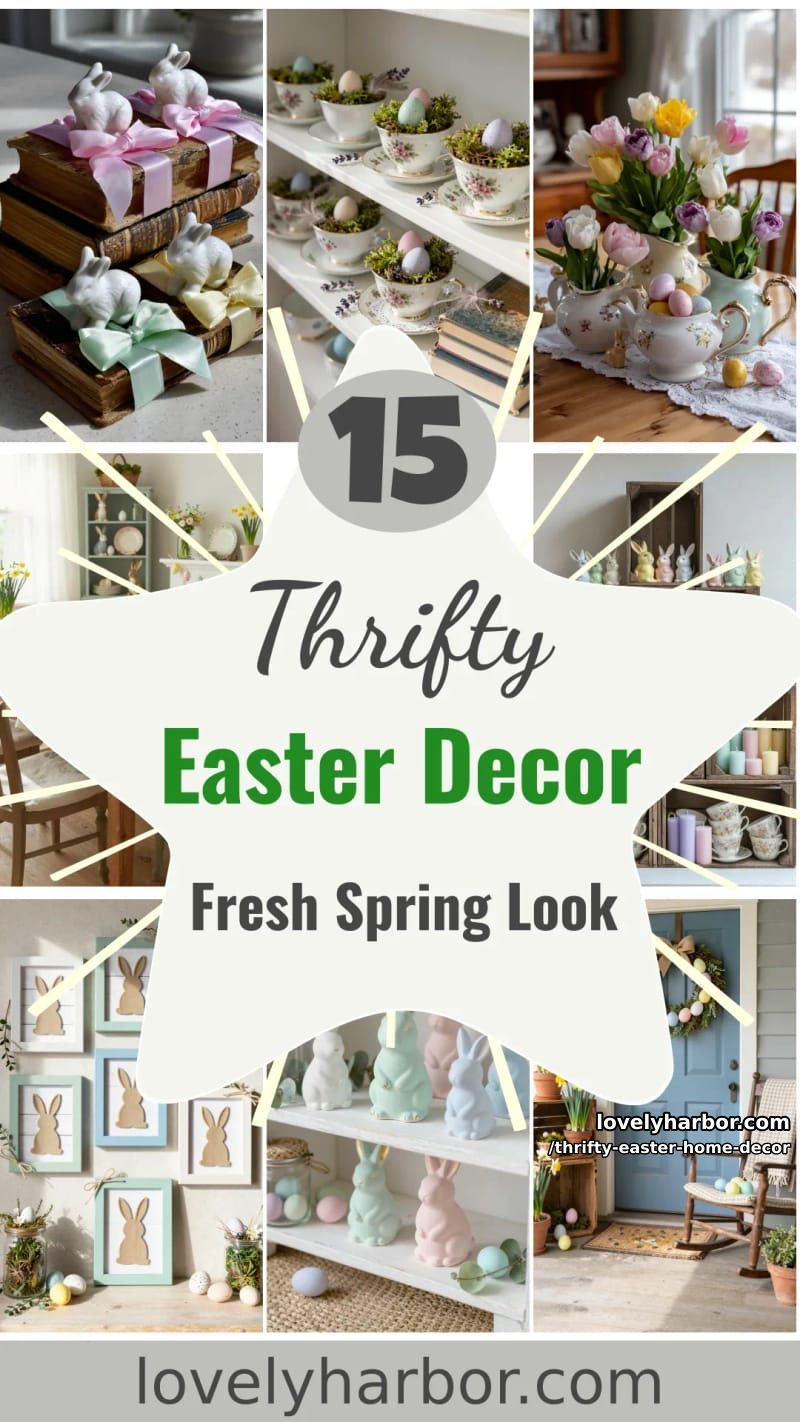 15 Thrifty Easter Home Decor Finds For a Fresh Spring Look 48 thrifty easter home decor - Collage 47