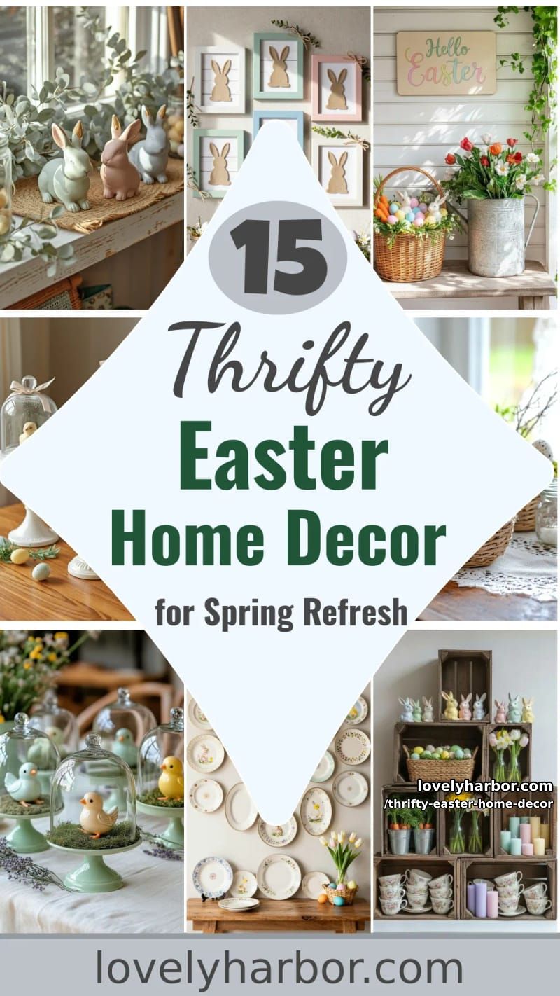 15 Thrifty Easter Home Decor Finds For a Fresh Spring Look 49 thrifty easter home decor - Collage 48