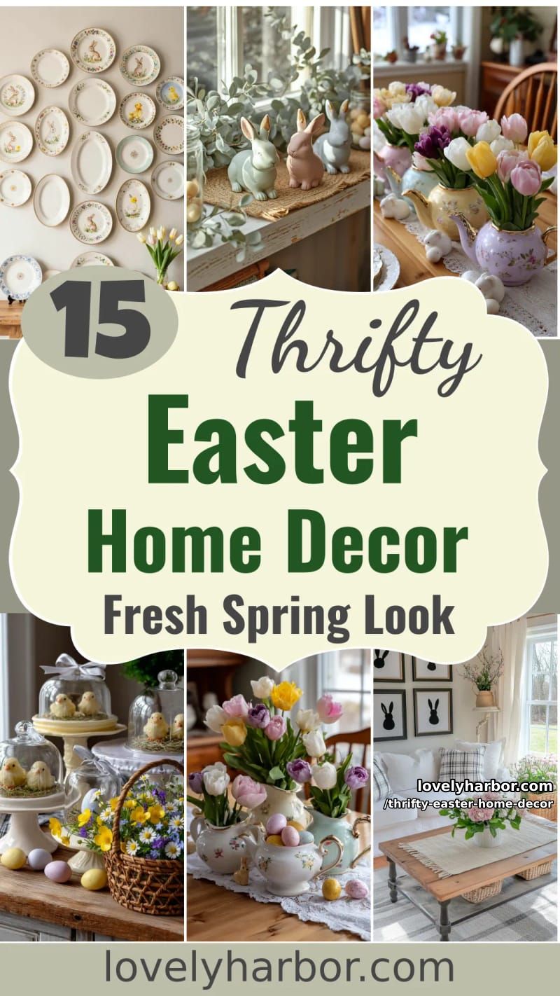 15 Thrifty Easter Home Decor Finds For a Fresh Spring Look 50 thrifty easter home decor - Collage 49