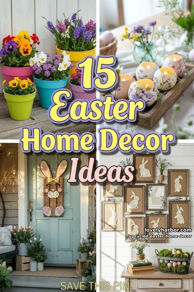 15 Upcycled Easter Home Decor That Give Old Treasures New Life 32 upcycled easter home decor - Collage 31