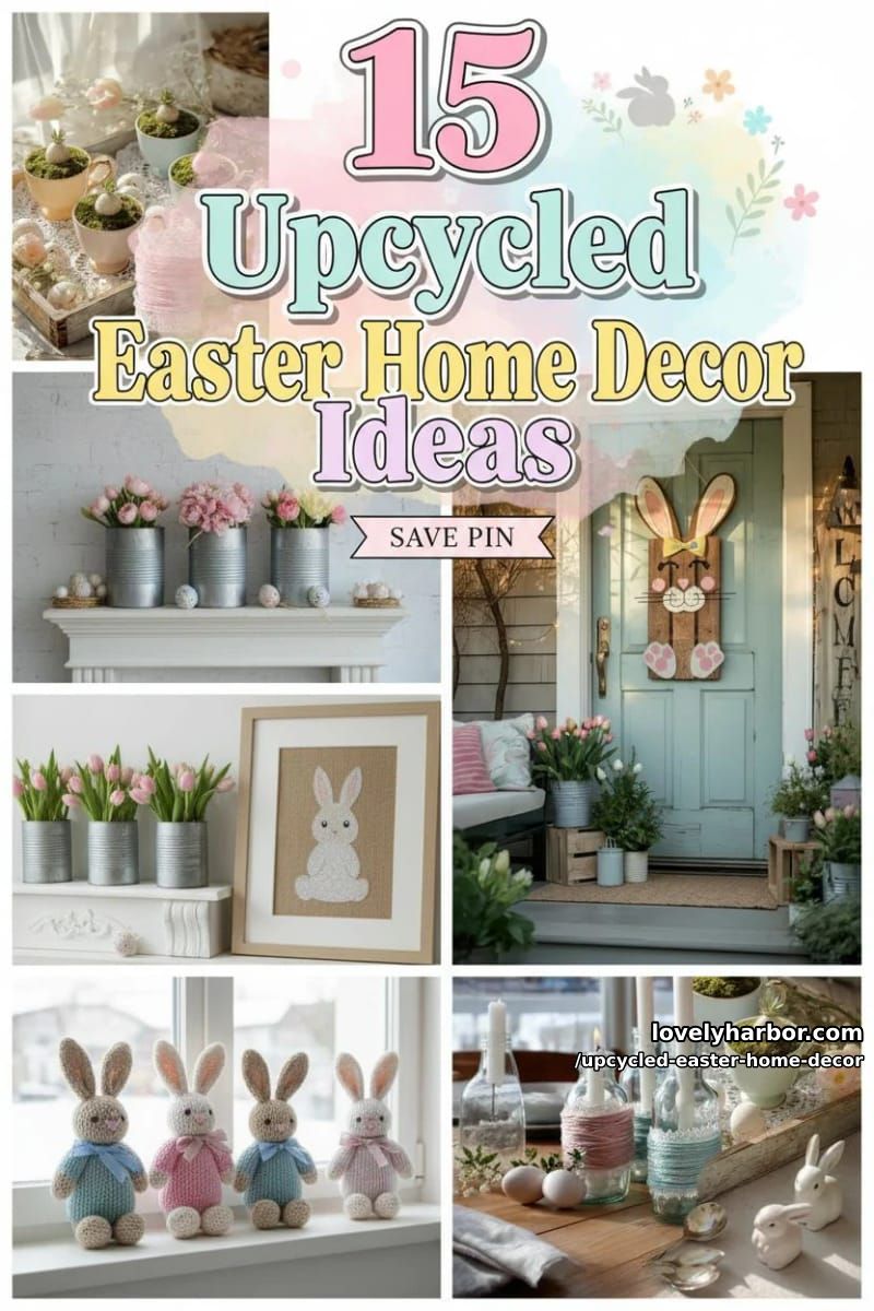 15 Upcycled Easter Home Decor That Give Old Treasures New Life 33 upcycled easter home decor - Collage 32