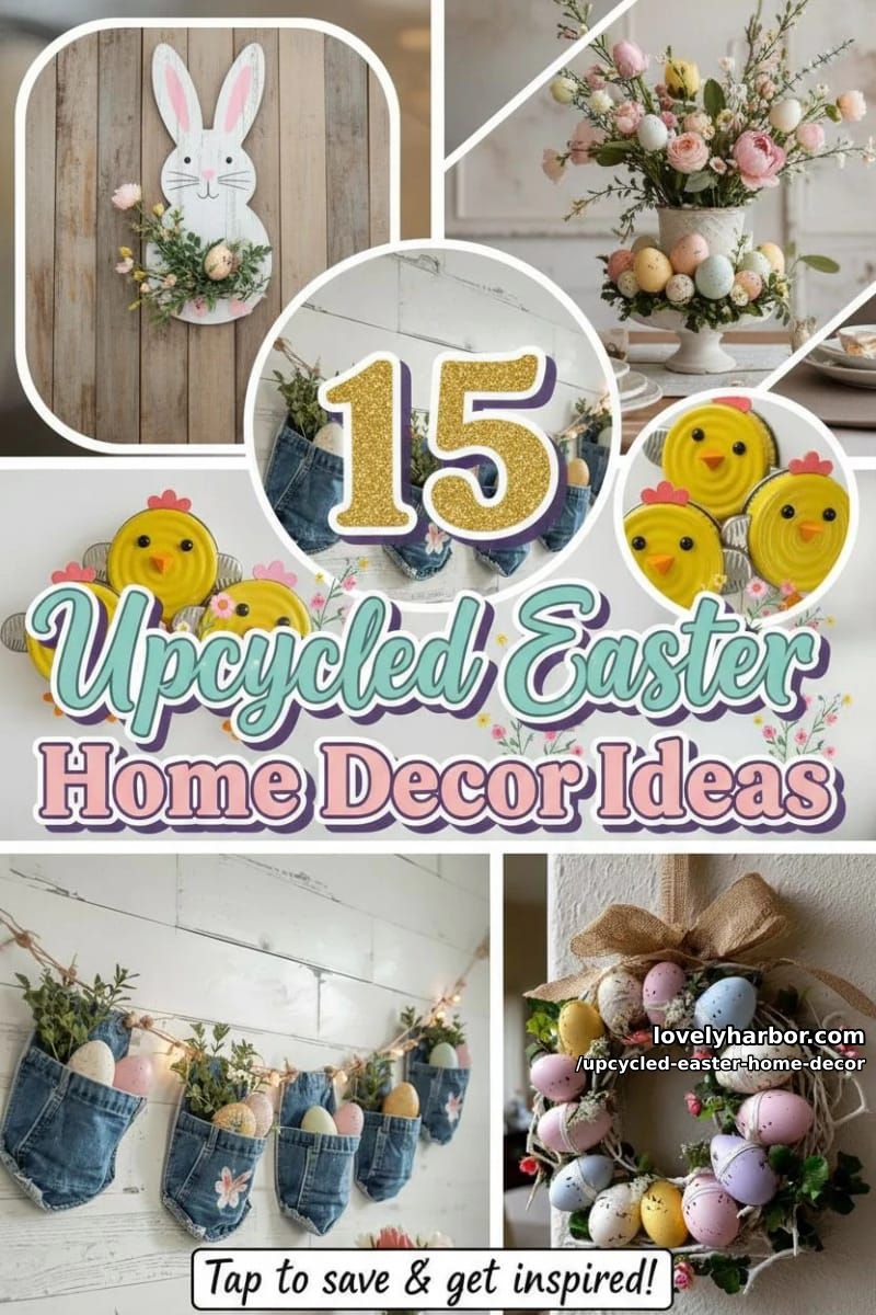 15 Upcycled Easter Home Decor That Give Old Treasures New Life 34 upcycled easter home decor - Collage 33