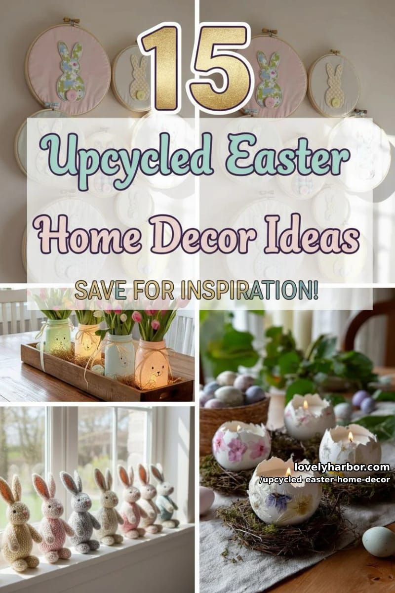15 Upcycled Easter Home Decor That Give Old Treasures New Life 35 upcycled easter home decor - Collage 34