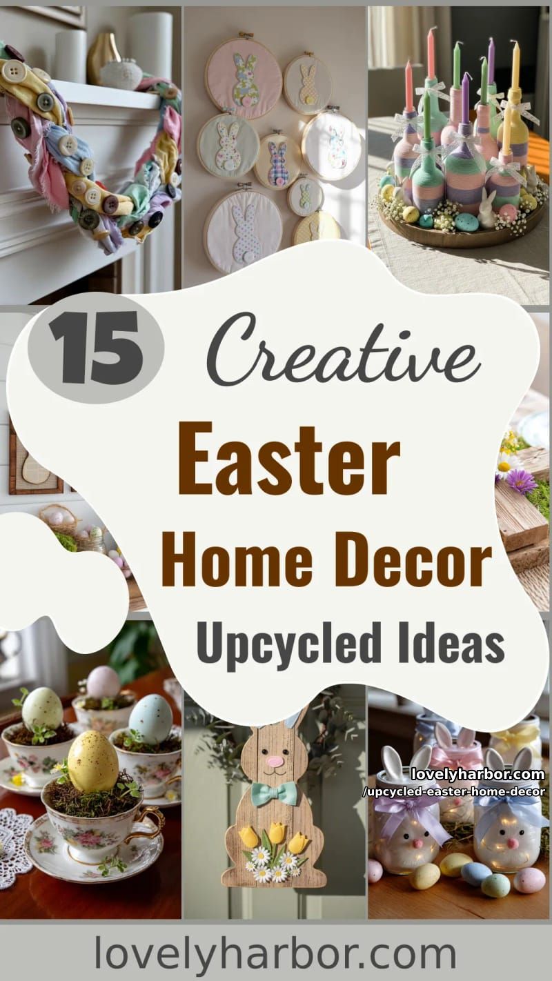 15 Upcycled Easter Home Decor That Give Old Treasures New Life 38 upcycled easter home decor - Collage 37
