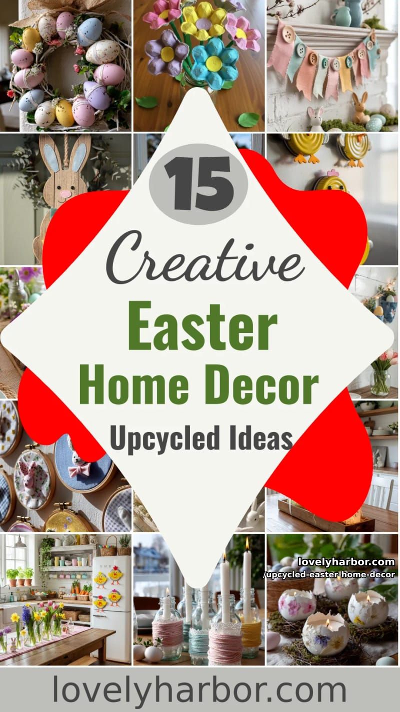 15 Upcycled Easter Home Decor That Give Old Treasures New Life 39 upcycled easter home decor - Collage 38