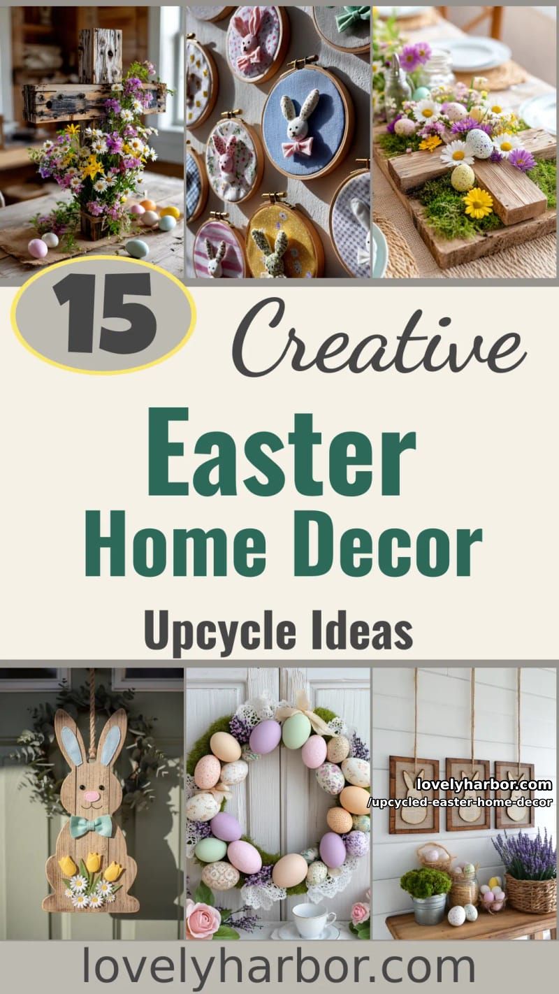 15 Upcycled Easter Home Decor That Give Old Treasures New Life 40 upcycled easter home decor - Collage 39