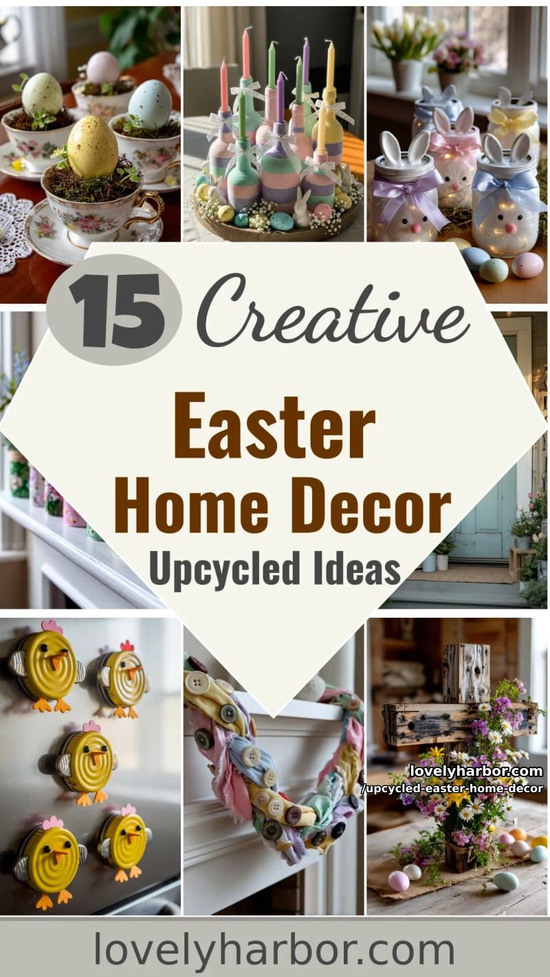 15 Upcycled Easter Home Decor That Give Old Treasures New Life 41 upcycled easter home decor - Collage 40