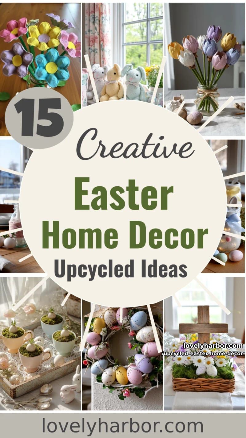 15 Upcycled Easter Home Decor That Give Old Treasures New Life 43 upcycled easter home decor - Collage 42