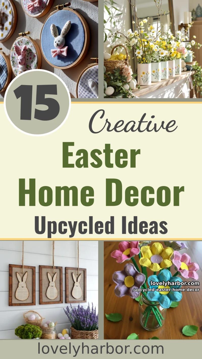 15 Upcycled Easter Home Decor That Give Old Treasures New Life 44 upcycled easter home decor - Collage 43