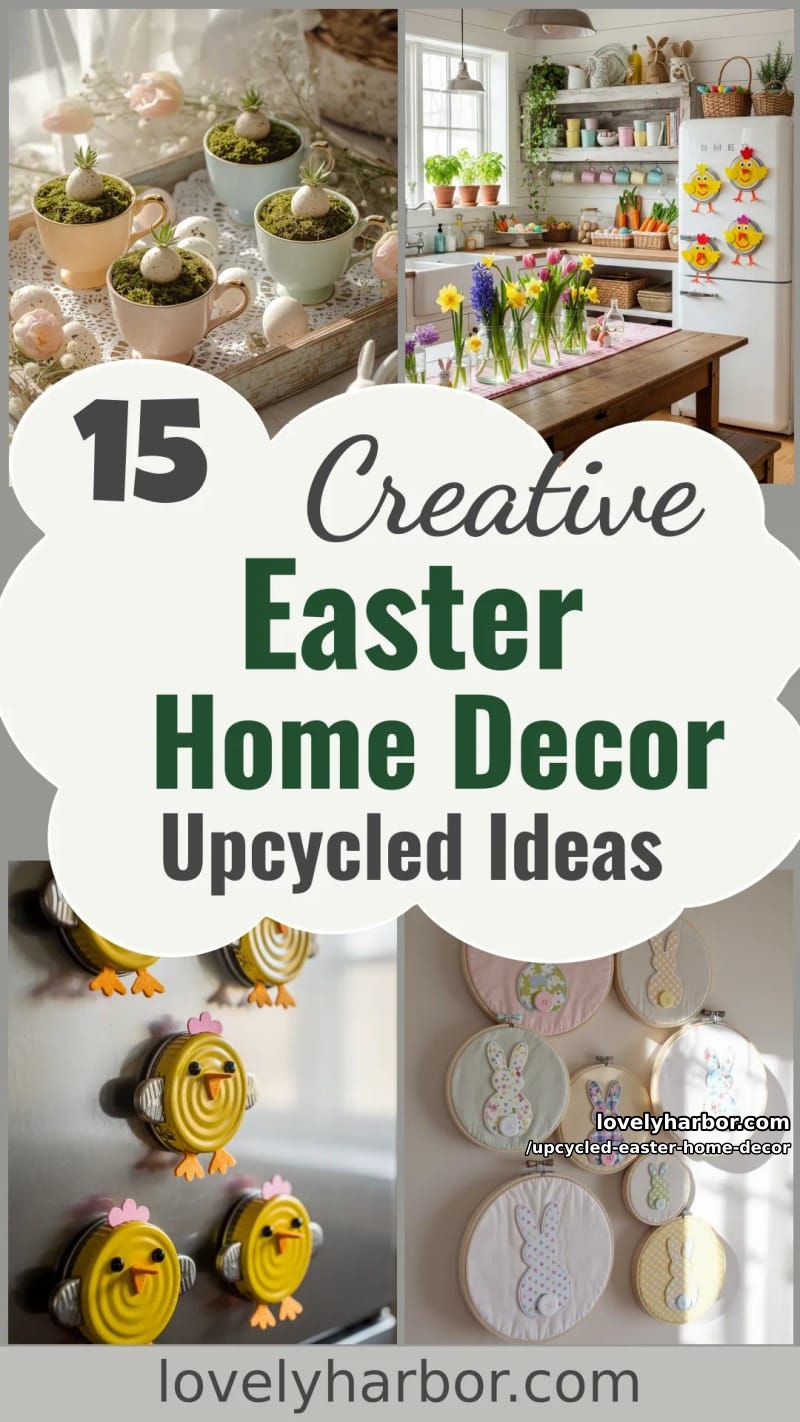 15 Upcycled Easter Home Decor That Give Old Treasures New Life 45 upcycled easter home decor - Collage 44