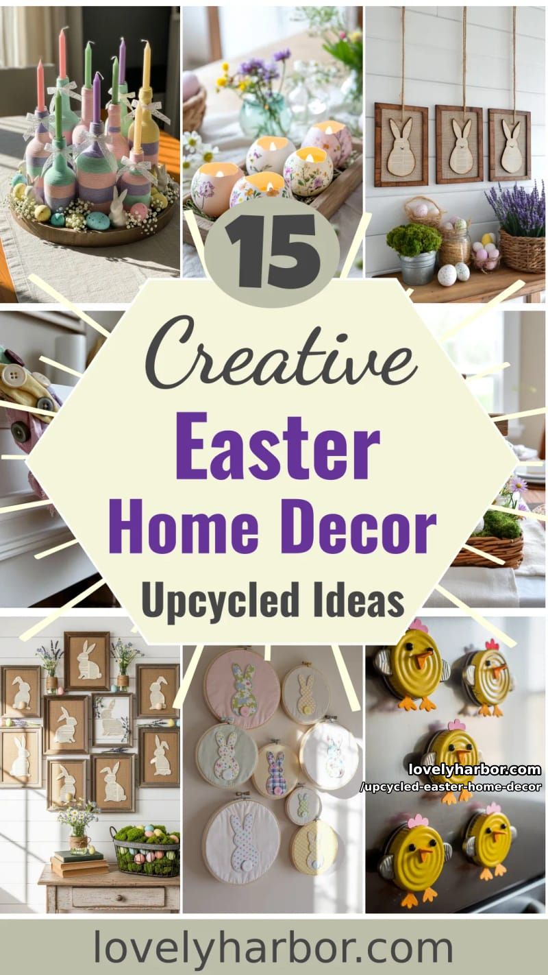 15 Upcycled Easter Home Decor That Give Old Treasures New Life 46 upcycled easter home decor - Collage 45