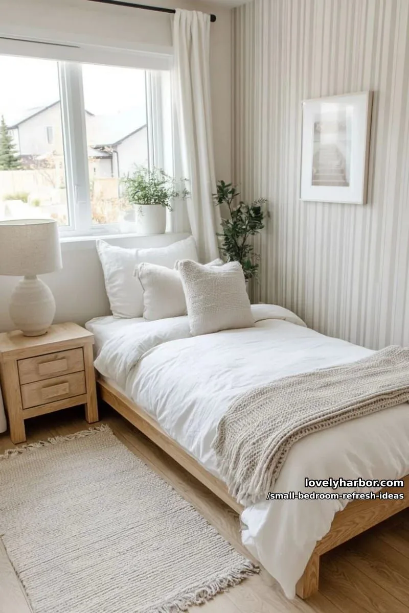 use vertical stripes or paneling to visually stretch the room taller 1