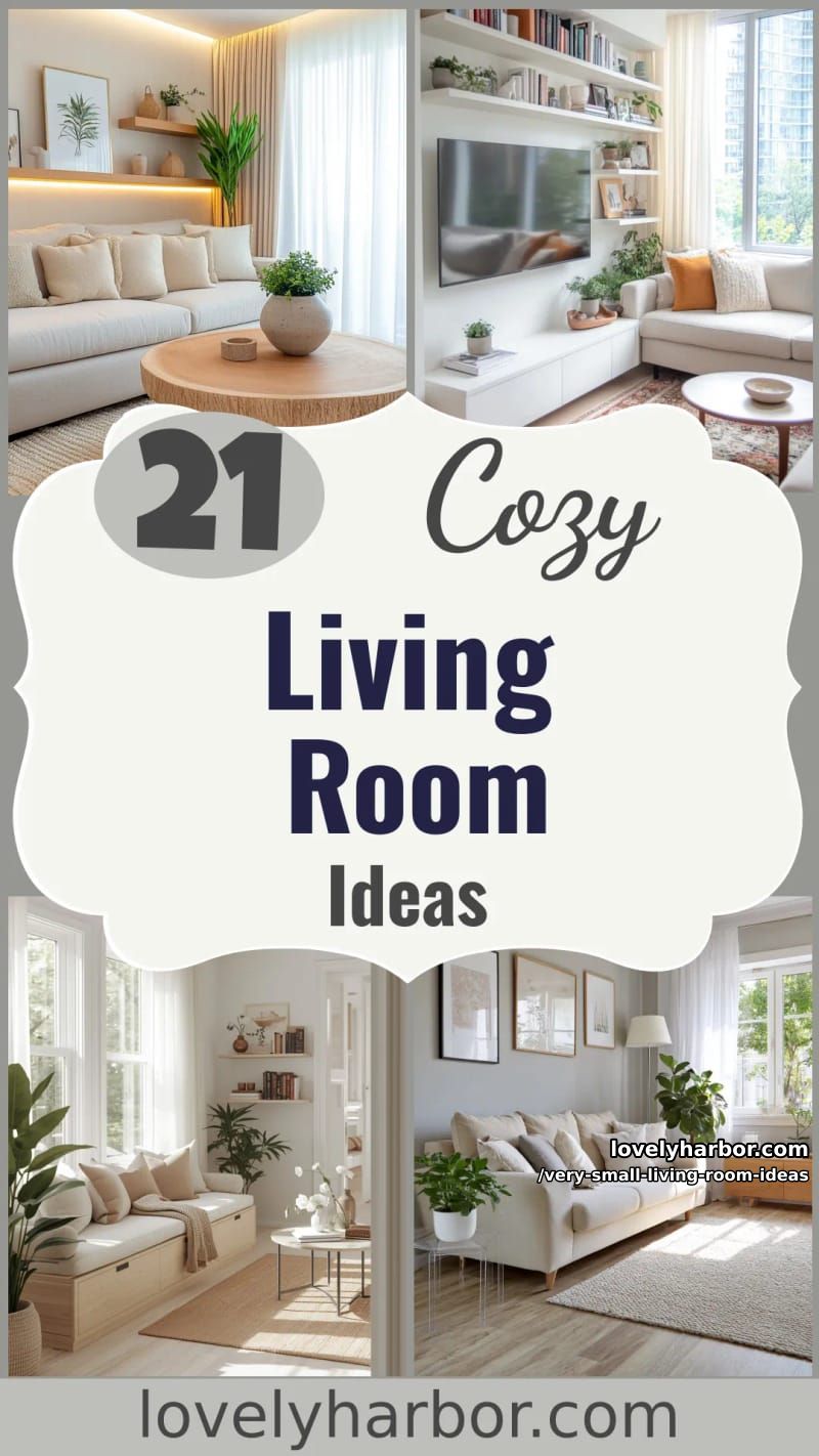 21 Very Small Living Room Design Ideas to Maximize Your Space 68 very small living room ideas - Collage 67