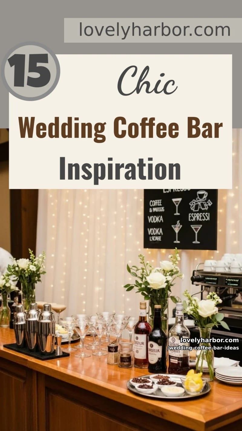 15 Wedding Coffee Bar Ideas For A Vintage Vibe 45 wedding coffee bar ideas - Collage 44
