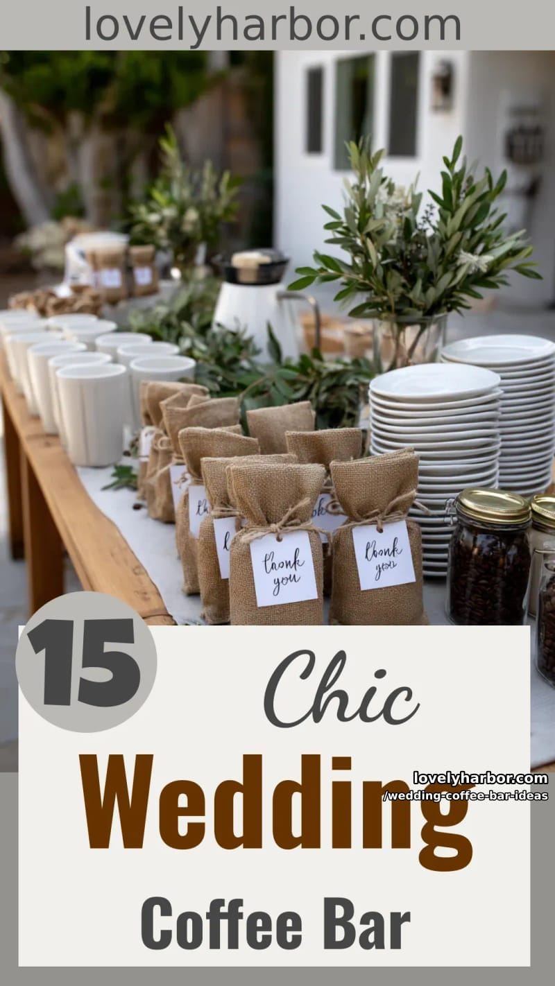15 Wedding Coffee Bar Ideas For A Vintage Vibe 50 wedding coffee bar ideas - Collage 49