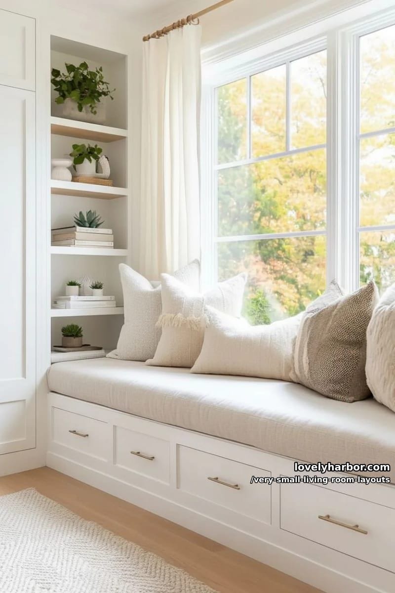 window seat nook with built-in storage and hygge-inspired pillows 1