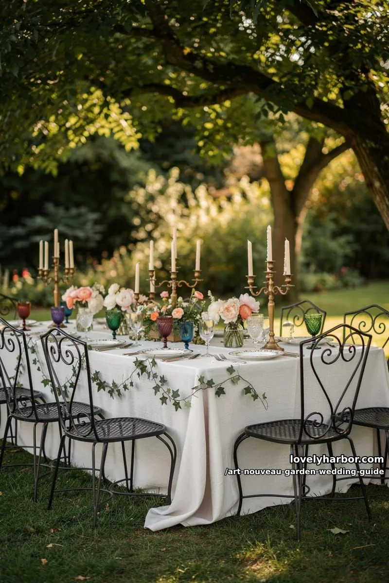 The Ultimate Art Nouveau Garden Wedding Guide: Timeless Romance Meets Nature 13 wrought iron, curves, and vintage accents 1