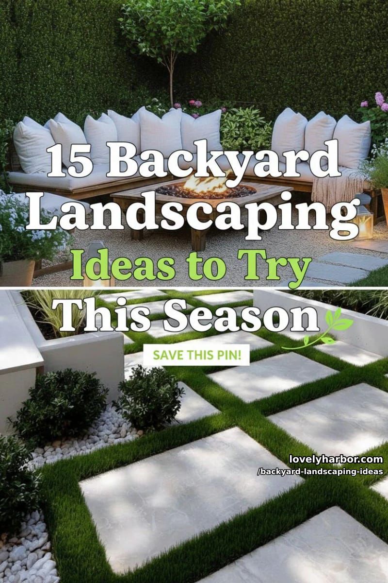 15 Backyard Landscaping Ideas to Try This Season 40 backyard landscaping ideas - Collage 39