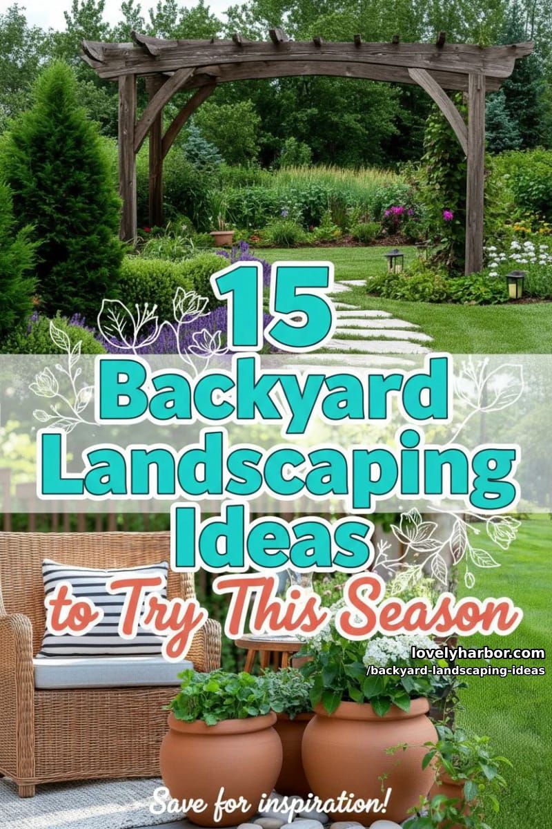 15 Backyard Landscaping Ideas to Try This Season 42 backyard landscaping ideas - Collage 41