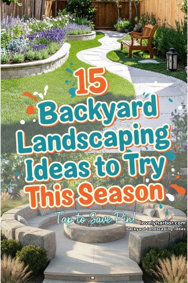 15 Backyard Landscaping Ideas to Try This Season 43 backyard landscaping ideas - Collage 42